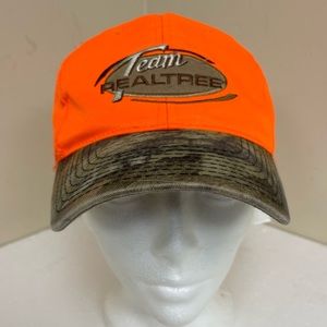 Team Realtree Blaze Orange With Camouflage Bill Adjustable Hat